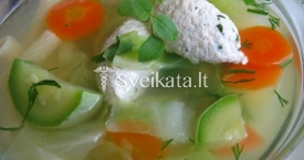 Daržovių sriuba su vištiena