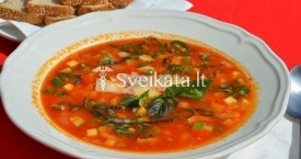 Itališka daržovių sriuba (minestrone)