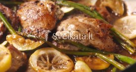 Česnakinė vištiena (graikiškas receptas)